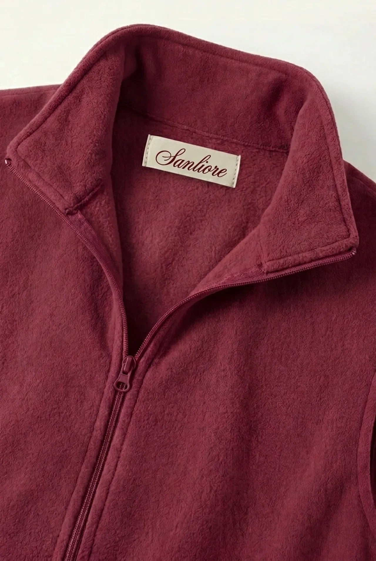 Livigno Brushed Fleece Vest Burgundy