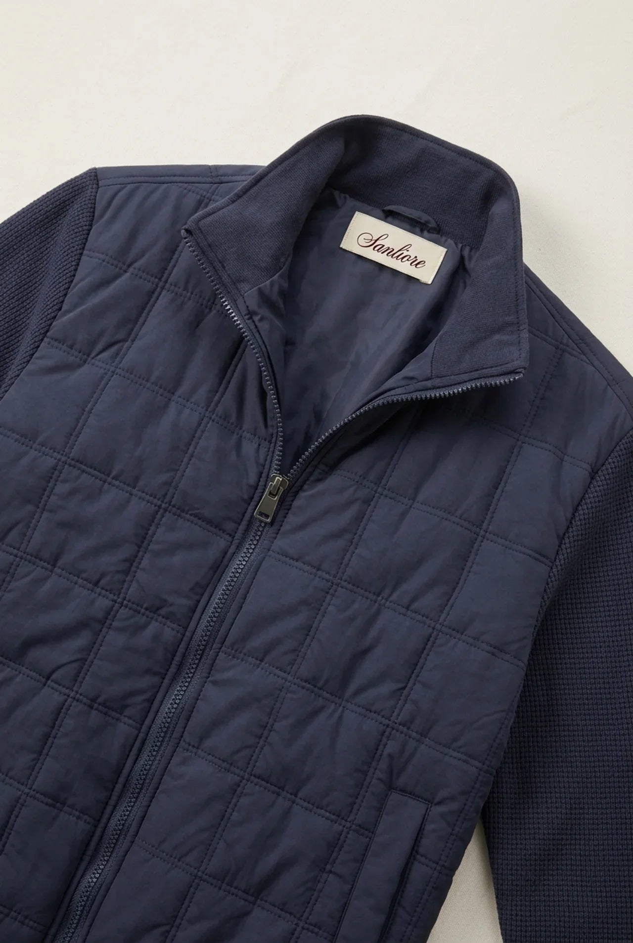 Treviso Quilted Hybrid Jacket Dark Blue