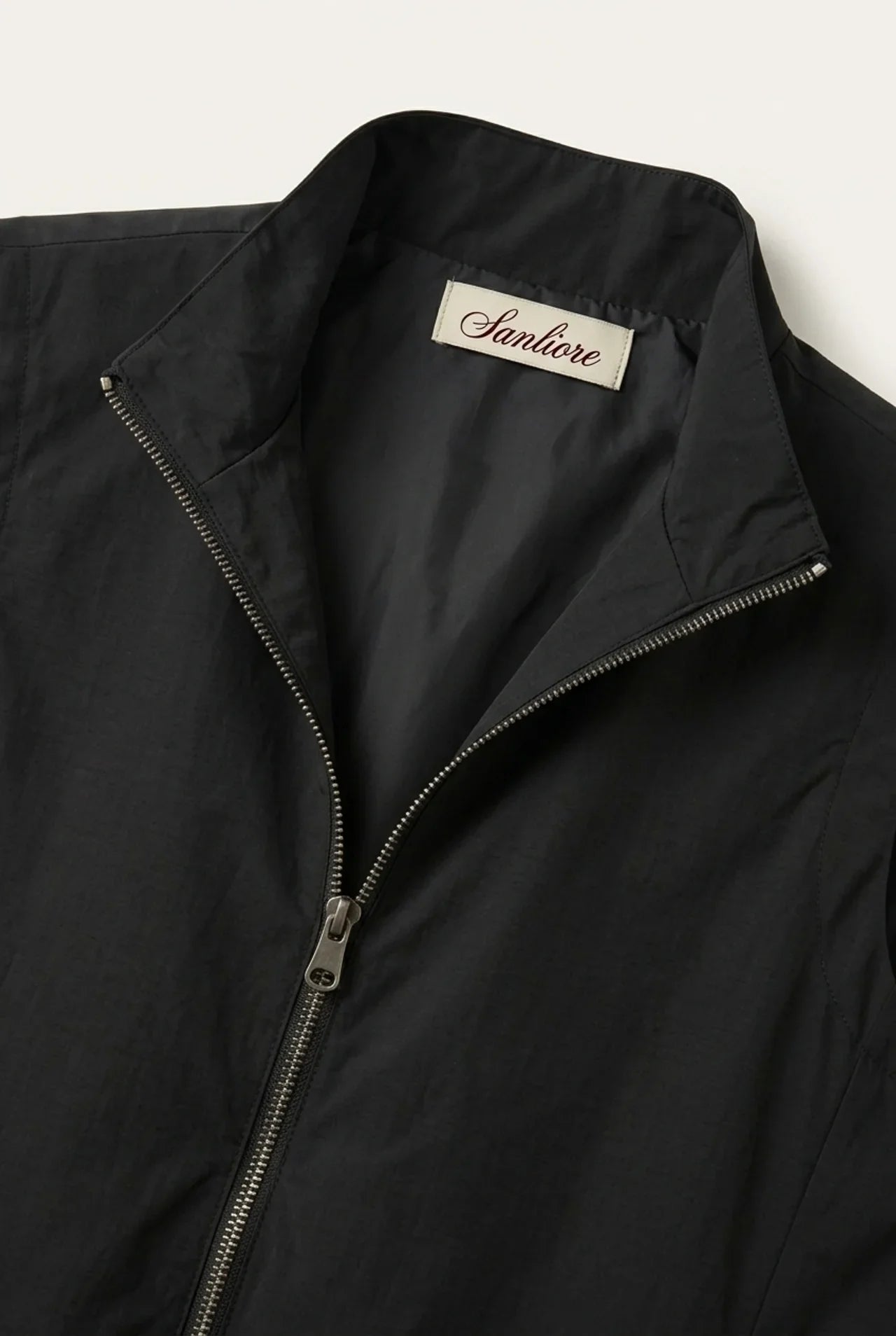 Lecco Stand-Collar Zip Vest Black