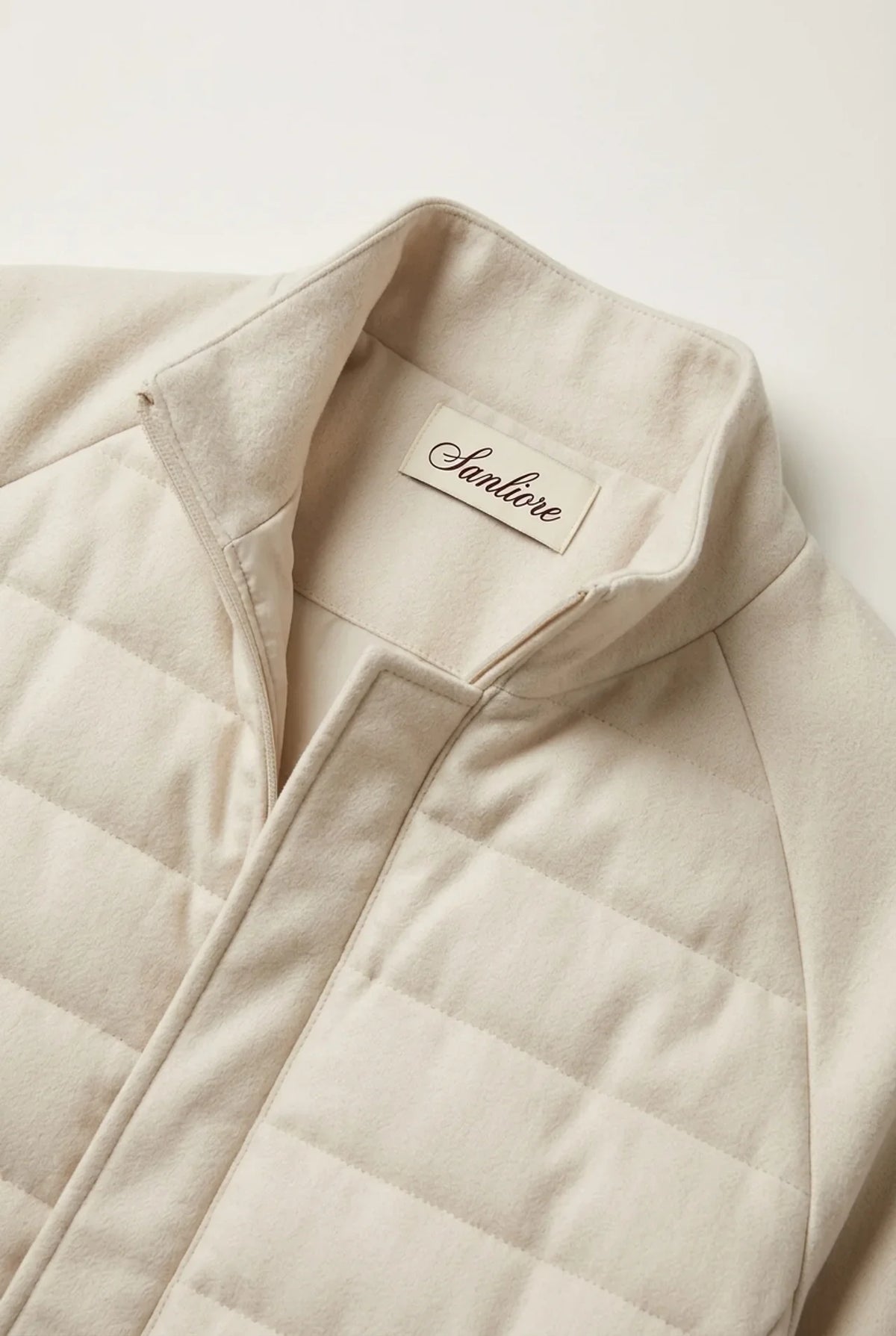 Vicenza Wool Padded Jacket Ivory