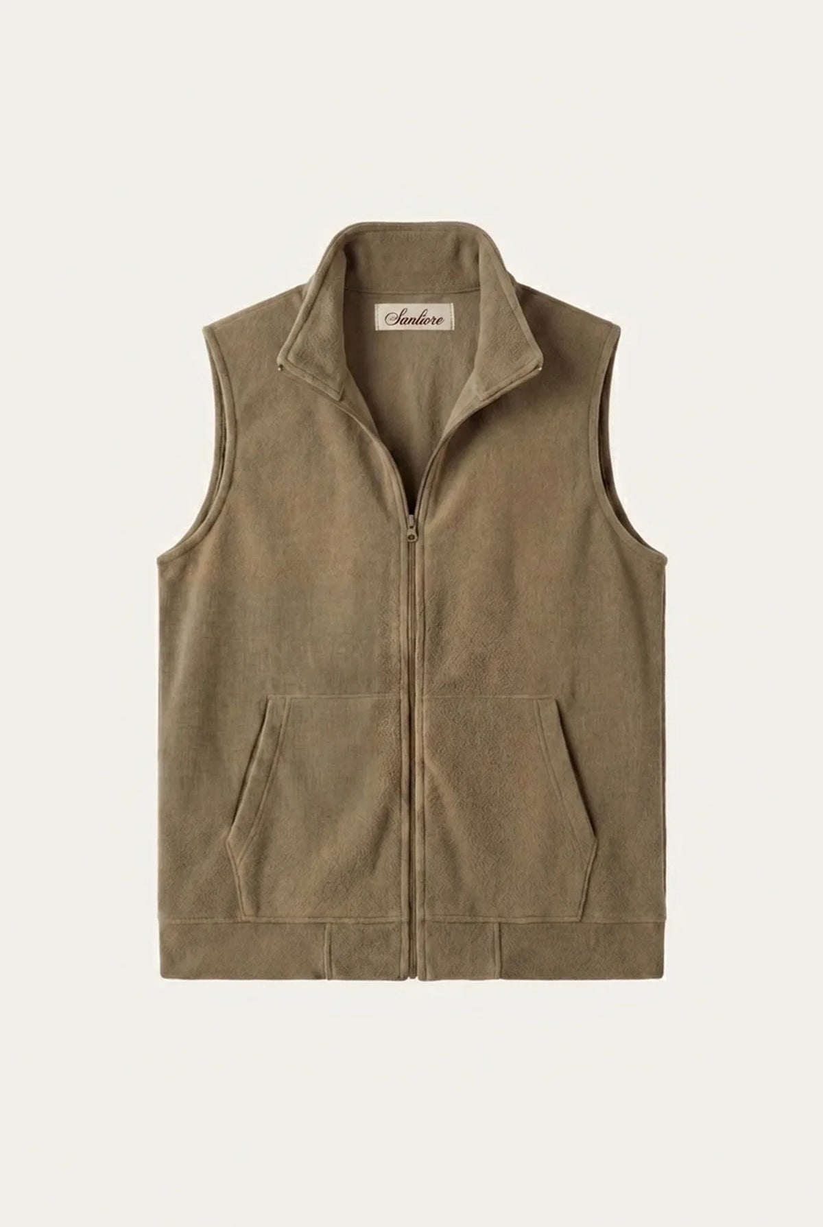 Livigno Brushed Fleece Vest Olive