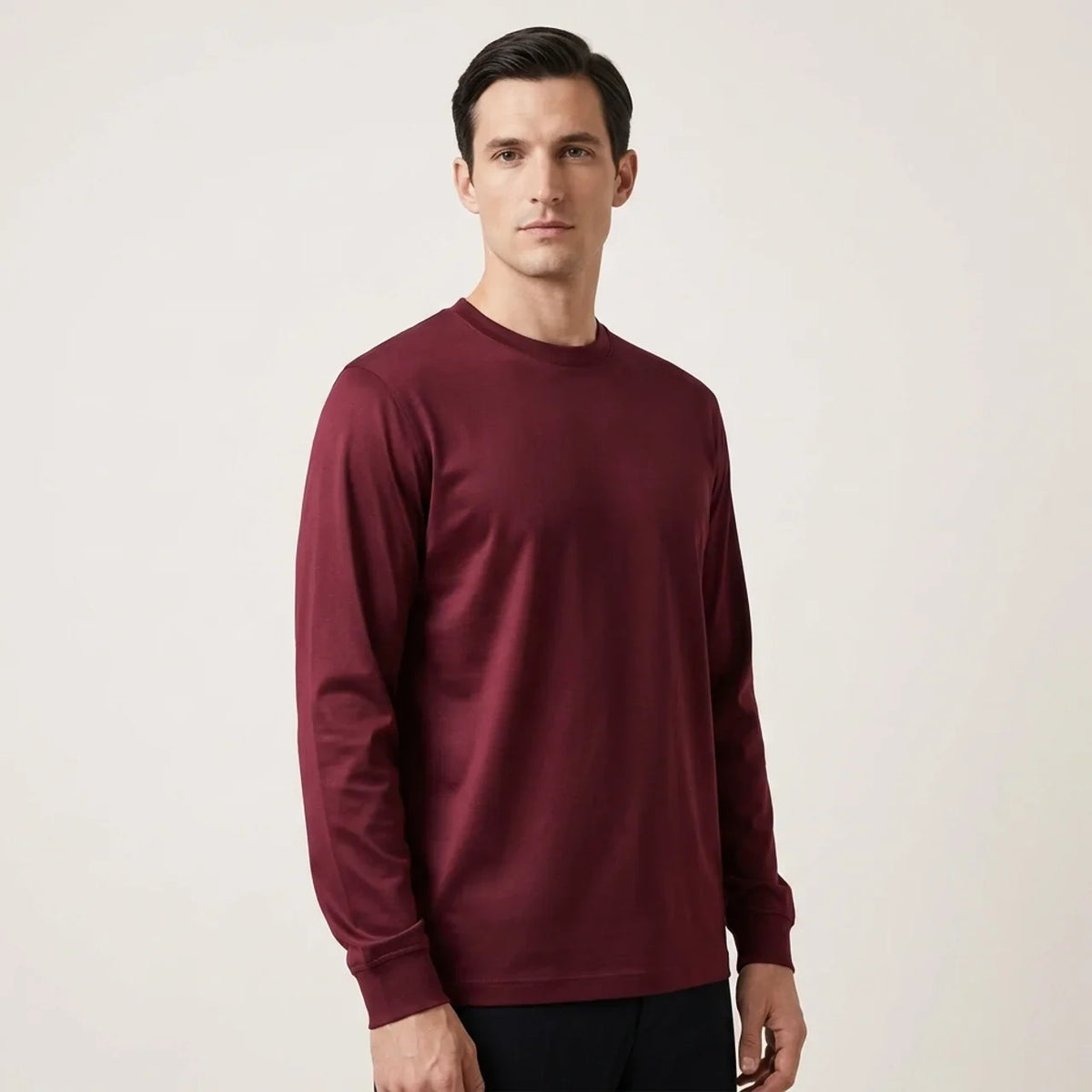 Verona Lustre Longsleeve Burgundy