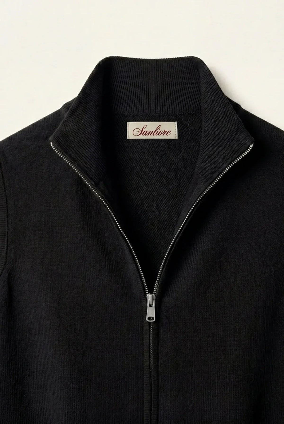 Biella Merino Zip Vest Black
