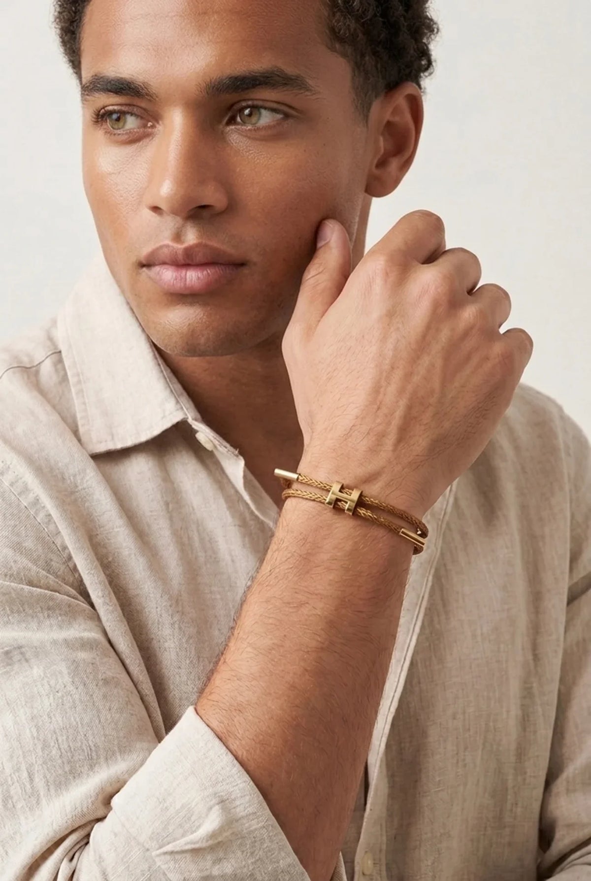 Rapallo Woven Bracelet Camel